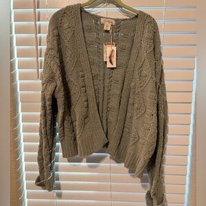 NWT Jessica Simpson Sage Color Sweater Cardigan long sleeve